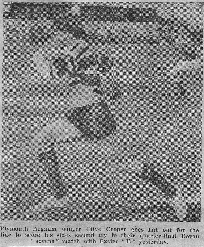 Clive Cooper in action in The Devon Sevens