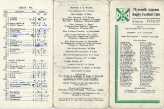1976-77 Fixture Card