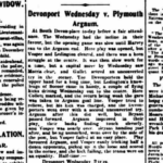 Devonport Wednesday v Argaum 1902
