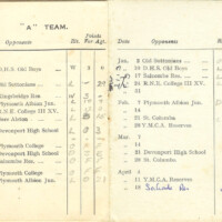 1930-31 Fixture Card