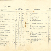 1930-31 Fixture Card
