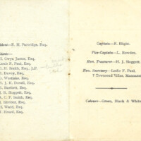 1930-31 Fixture Card