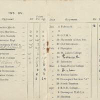 1931-32 Fixture Card