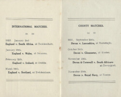 1931-32 Fixture Card