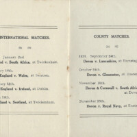 1931-32 Fixture Card