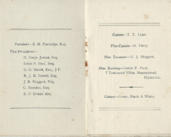 1932-33 Fixture Card