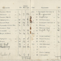 1932-33 Fixture Card 1932-33 Fixture Card