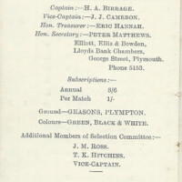 1937-38 Fixture Card