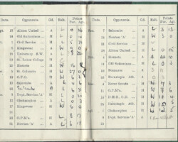 1938-39 Fixture Card
