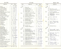 1960-61 Fixture Card