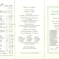 1960-61 Fixture Card