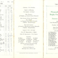 1961-62 Fixture Card