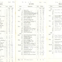 1961-62 Fixture Card