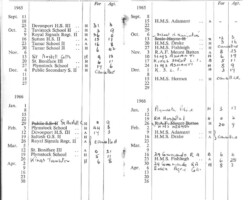1965-66 Fixture Card