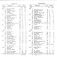 1966-67 Fixture Card