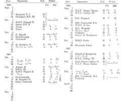 1966-67 Fixture Card