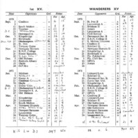 1970-71 Fixture Card 1970-71 Fixture Card