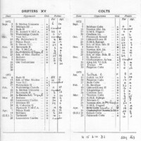1972-73 Fixture Card