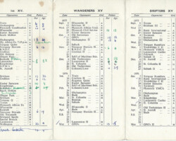 1975-76 Fixture Card