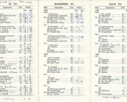 1979-80 Fixture Card