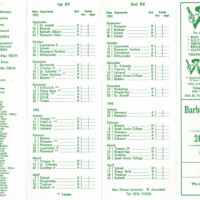 1991-92 Fixture Card