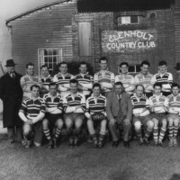 1st XV 1954-55: WJ Farren, E. O'Carroll, J.Magill, T.Jones, R.Rose, R.Tytherleigh, W.Jones, A.Hird, P.Blackburn. H.Stone, G.Rhodes, B.Maunder, J.Douglas (Capt), T.Blackburn (Pres), N.White, G.Cornah, D.Algate, C.Whiting. 1st XV 1954-55