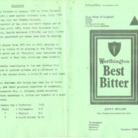 Havill Plate Final Match Programme - March 1987