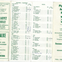 1985-86 Fixture Card 1985-86 Fixture Card