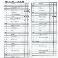 2000-01 Fixture Card