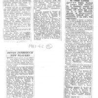 1961-62 Scrapbook 1961-62 Scrapbook