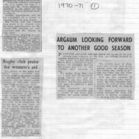 Argaum Scrapbook 1970-71 Argaum Scrapbook 1970-71