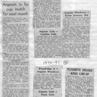 Argaum Scrapbook 1970-71 Argaum Scrapbook 1970-71