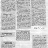 Argaum Scrapbook 1970-71 Argaum Scrapbook 1970-71
