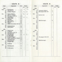 1968-69 Fixture Card