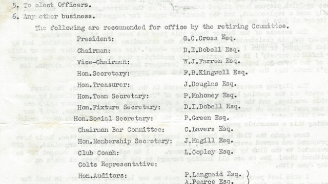AGM 1969-70 - Secretary's Report AGM 1969-70 - Secretary's Report