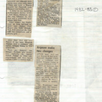 1982-83 Scrapbook 1982-83 Scrapbook
