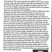 Liskeard 50th Anniversary Match Programme